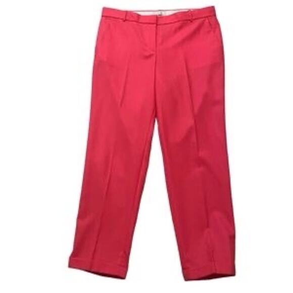 J. Crew Cafe Capri Ankle Pants Lobster/ Nantucket Red Size 10 - Picture 3 of 6